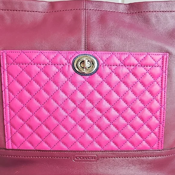 Coach 2013 Park Quilted Color Block Carrie Bag - Picture 5 of 16